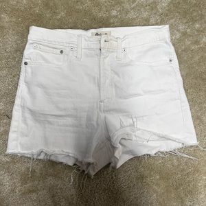 Madewell High Rise Denim Short - White